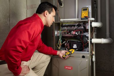 Furnace Repair Petaluma Heating technician diagnosing a furnace repair in Petaluma